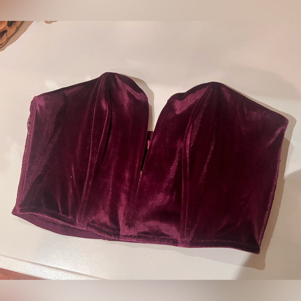 VS Velvet purple corset bra